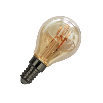 LED lamp E14 vintage P45 2W soe valge, COG spiraal niit