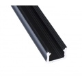 Profile NTB X 1m straight for 8mm LED strips Black