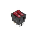 2x Rocker switch ON-OFF Red LED 250VAC 15A