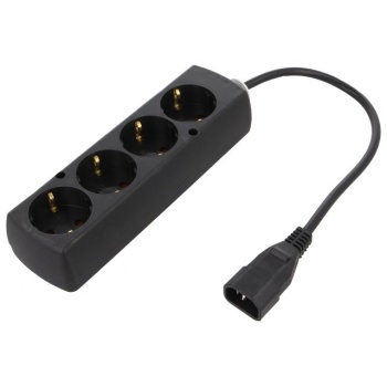Adapter 30cm for UPS 4 sockets 230AC / C14 plug