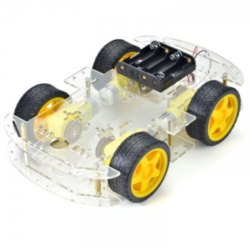 Robotauto aluskomplekt 4WD, rattad, mootorid, kinnitused