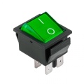 Клавишный выключатель 2*ON-OFF 15A 250V Зеленый
