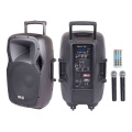 Portable speaker 15" 75Wrms + 2 microphone USB/SD/BT/FM Battery