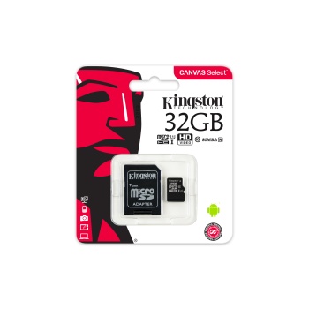 Mälukaart 32GB Micro SD Class10 Kingston Canvas Select