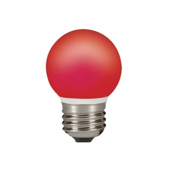 LED lamp punane E27 G45 IP44 230VAC 0.5W 80lm mini globe