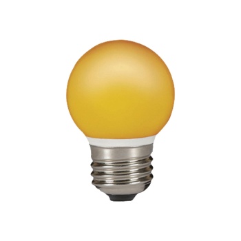 LED lamp oranz E27 G45 IP44 230VAC 0.5W 80lm mini globe
