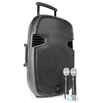 Portable speaker 15" + 2 microphone UHF/USB/MP3