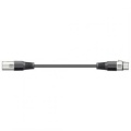 XLR3F-XLR3M Microphone cable 1.5m PD Black
