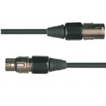 XLR3F-XLR3M Microphone cable 12m PD Black