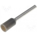 Cable End Single End 0.75mm 12mm Grey