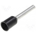 Cable End Single End 1.5mm 12mm Black