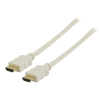 HDMI 1.4 19P-19P cable 0.5m gilded tips, AWG28, White