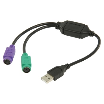 USB A pistik - 2xPS/2F CMP-USBADAP2 Hiir, Klaviatuur