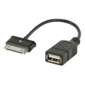 OTG USB 2.0 cable A-Samsung 30-pin 20cm, Black