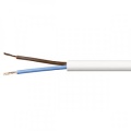 Электрический установочный/монтажный кабель 2*0.75mm многожильный провод Белый
