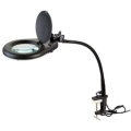 Table lamp with magnifying glass 80-led 7W 5-dioptriat, 127mm Black