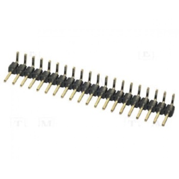 Pin header; pin strips; male; PIN:20; angled 90°; 2.54mm; THT; 1x20