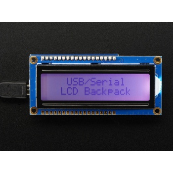 USB + Serial Backpack Kit with 16x2  RGB backlight positive LCD