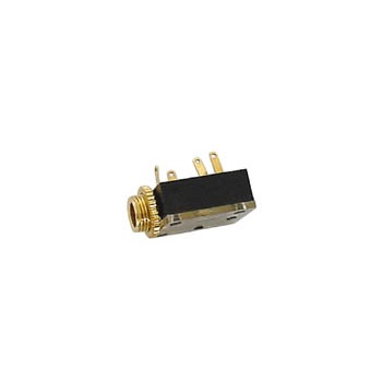 3.5mm jack stereo female, stereo switch, gold-plated, chassi