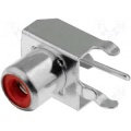 RCA socket for PCB Red