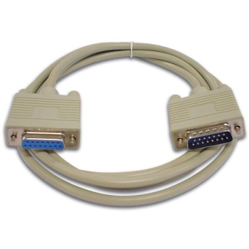 cw019: game port cable subd15 male - subd15 female / 2m