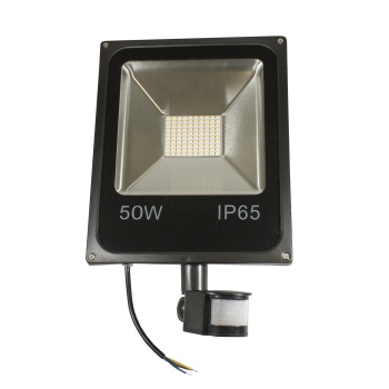 LED SMD prozektor liikumisandur 50W 4000K 3500lm, must, IP65