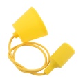 Lamp connector E27 yellow,  textile wire 1.5m