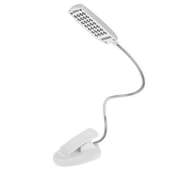 Notebook valgusti näpitsklambriga USB 28-led hanekael 40cm
