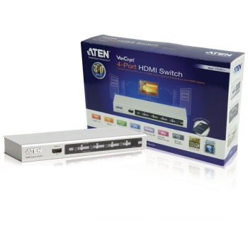 4-port Hdmi Audio/video Switch With Ir Remote Control