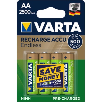 Rechargeable Nimh Battery Aa | 1.2 V | 2500 Mah | 4-blister |, Varta