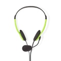 PC Headset | On-Ear | Stereo | 2x 3.5 mm | Fold-Away Microphone | Green