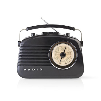 FM Radio | Table Design | AM / FM | Battery Powered / Mains Powered | Analogue | 4.5 W | IP20 | Carrying handle | Black