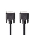 DVI Cable | DVI-D 24+1-Pin Male | DVI-D 24+1-Pin Male | 1080p | Nickel Plated | 10.0 m | Straight | PVC | Black | Polybag