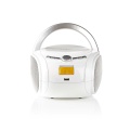 CD Player Boombox | Battery Powered / Mains Powered | Stereo | 9 W | Bluetooth® | FM | USB playback | Carrying handle | White