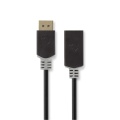 DisplayPort Cable | DisplayPort Male | HDMI™ Connector | 4K@30Hz | Gold Plated | 0.20 m | Round | PVC | Anthracite | Box