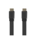 High Speed HDMI™ Cable with Ethernet | HDMI™ Connector | HDMI™ Connector | 4K@30Hz | 10.2 Gbps | 1.50 m | Flat | PVC | Black | Polybag
