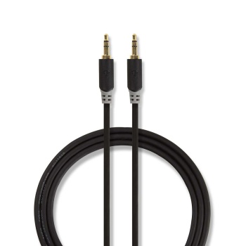 Stereo Audio Cable | 3.5 mm Male | 3.5 mm Male | Gold Plated | 1.00 m | Round | Anthracite | Box