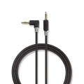 Stereo Audio Cable | 3.5 mm Male | 3.5 mm Male | Gold Plated | 0.50 m | Round | Anthracite | Box