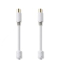 Coax Cable | IEC (Coax) Male | IEC (Coax) Female | Gold Plated | 100 dB | 75 Ohm | Double Shielded | 5.00 m | Round | PVC | White | Box