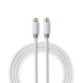 Satellite & Antenna Cable | F Male | F Male | Gold Plated | 75 Ohm | Single Shielded | 2.00 m | Round | PVC | White | Box