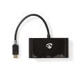 USB Multi-Port Adapter | USB 3.2 Gen 1 | USB-C™ Male | USB-A Female / USB-C™ Female / VGA Female | 0.20 m | Round | Gold Plated | PVC | Anthracite | Window Box
