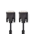 DVI Cable | DVI-I 24+5-Pin Male | DVI-I 24+5-Pin Male | 2560x1600 | Nickel Plated | 2.00 m | Straight | PVC | Black | Polybag