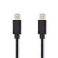 Mini DisplayPort Cable | DisplayPort 1.2 | Mini DisplayPort Male | Mini DisplayPort Male | 21.6 Gbps | Nickel Plated | 1.00 m | Round | PVC | Black | Polybag