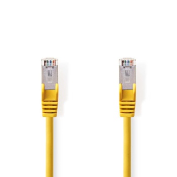 Cat5e Cable | Sf/utp | Rj45 Male | Rj45 Male | 1.00 M | Round | Pvc | Yellow | Polybag
