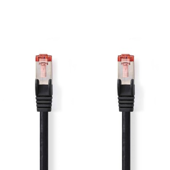 CAT6 Cable | RJ45 Male | RJ45 Male | S/FTP | 3.00 m | Round | LSZH | Black | Polybag