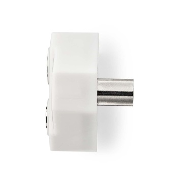 Satellite & Antenna Adapter | Iec (coax) Male | 2x Coax Female | Nickel Plated | 75 Ohm | Splitter | Abs | White | 1 Pcs | Polybag