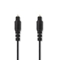 Optical Audio Cable | Toslink Male | Toslink Male | 1.00 M | Round | Pvc | Black | Polybag, Nedis