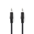 Stereo Audio Cable | 3.5 Mm Male | 3.5 Mm Male | Nickel Plated | 3.00 M | Round | Black | Box
