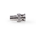 BNC Adapter | BNC Male | RCA Female | Nickel Plated | 50 Ohm | Straight | Metal | Silver | 10 pcs | Envelope