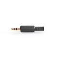 Audio Connector | Straight | Male | Gold Plated | Soldering | Cable input diameter: 4.0 mm | PVC | Black / Gold | 25 pcs | Polybag